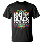 100 Years of Black Excellence 1926 2026 T Shirt African Tribal Pattern Heritage Celebrating Black History