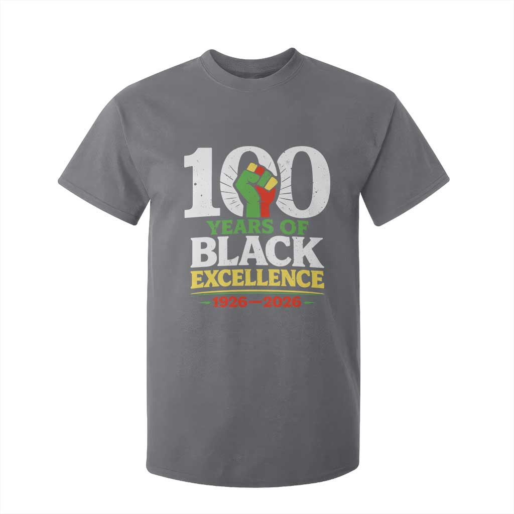 100 Years of Black Excellence 1926 2026 T Shirt For Kid Pan-African Raised Fist Pride Honoring Black History Legacy