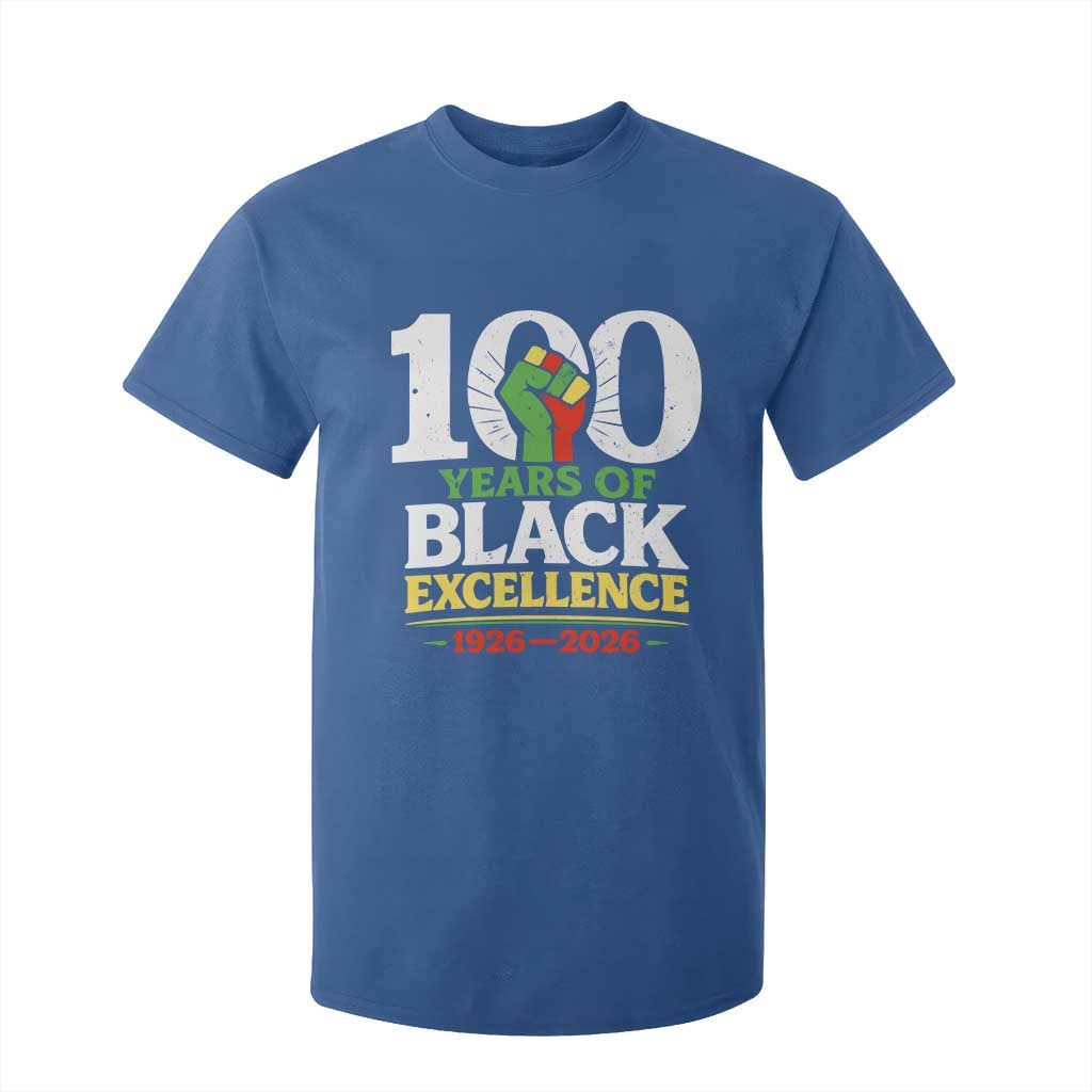 100 Years of Black Excellence 1926 2026 T Shirt For Kid Pan-African Raised Fist Pride Honoring Black History Legacy