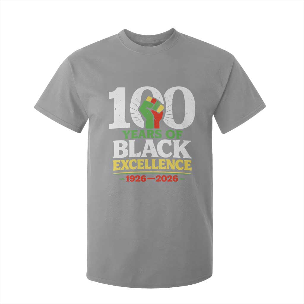 100 Years of Black Excellence 1926 2026 T Shirt For Kid Pan-African Raised Fist Pride Honoring Black History Legacy