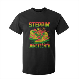 Steppin' Into Juneteenth 1865 T Shirt For Kid Freedom Day African American Pride