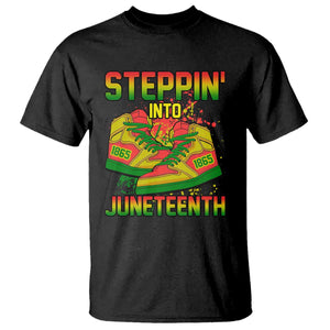 Steppin' Into Juneteenth 1865 T Shirt Freedom Day African American Pride