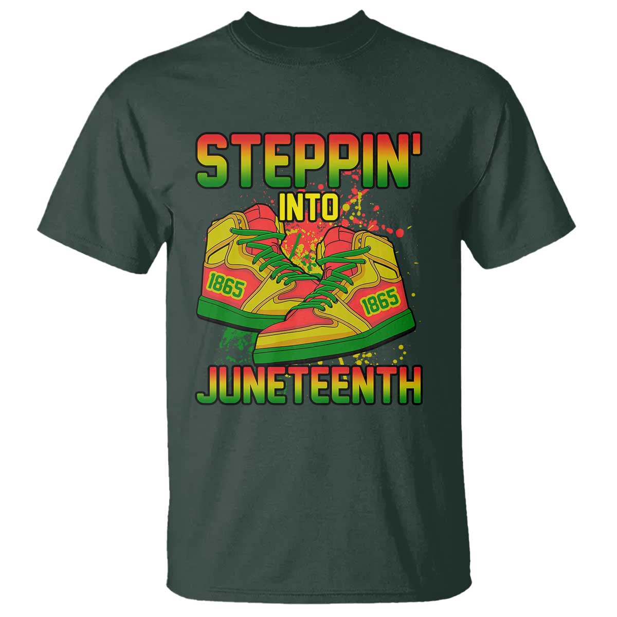 Steppin' Into Juneteenth 1865 T Shirt Freedom Day African American Pride