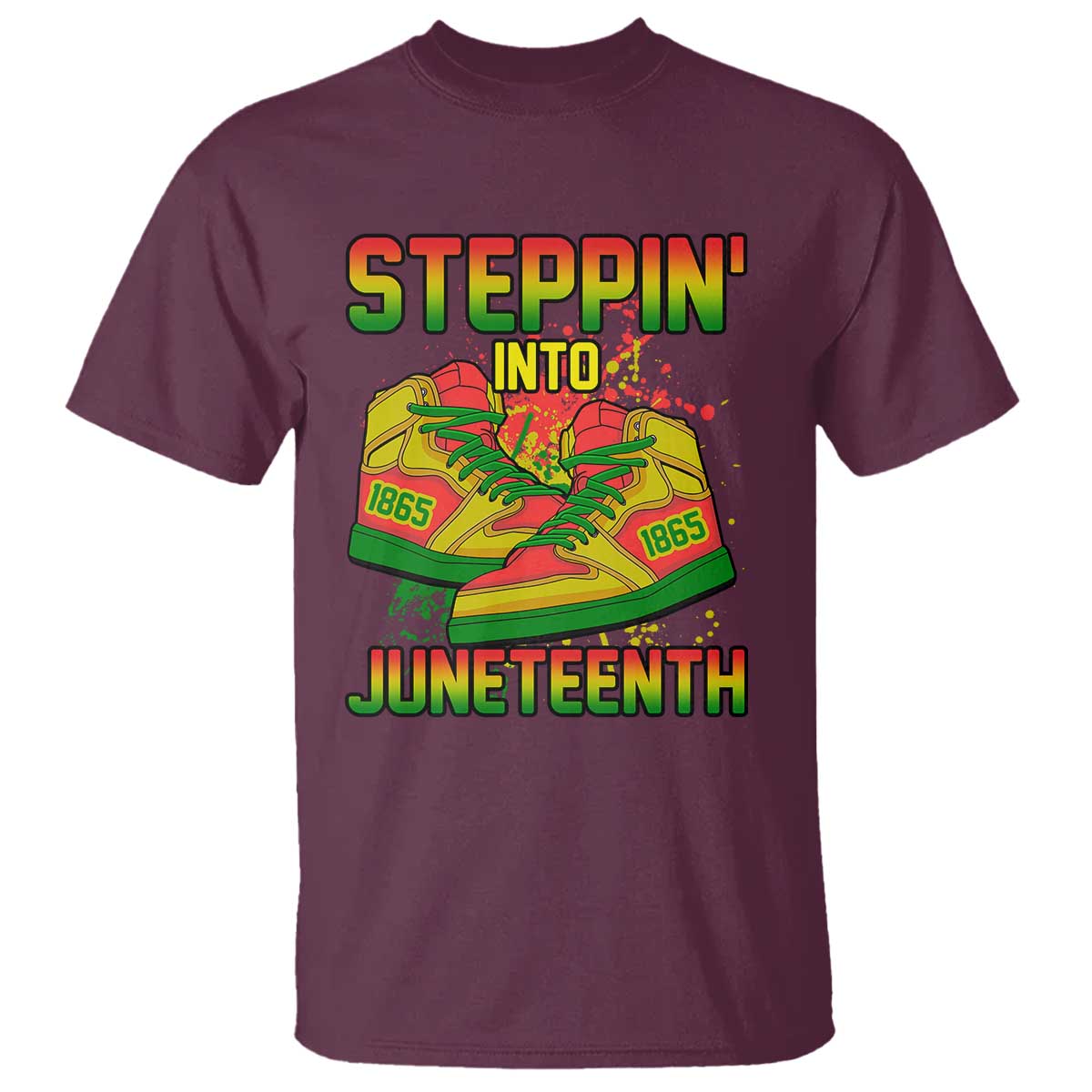 Steppin' Into Juneteenth 1865 T Shirt Freedom Day African American Pride