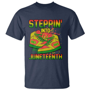Steppin' Into Juneteenth 1865 T Shirt Freedom Day African American Pride