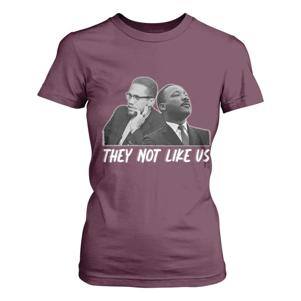 Malcolm X and MLK T Shirt For Women They Not Like Us - African Pride