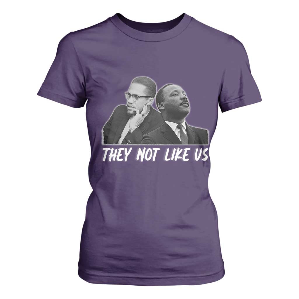Malcolm X and MLK T Shirt For Women They Not Like Us - African Pride
