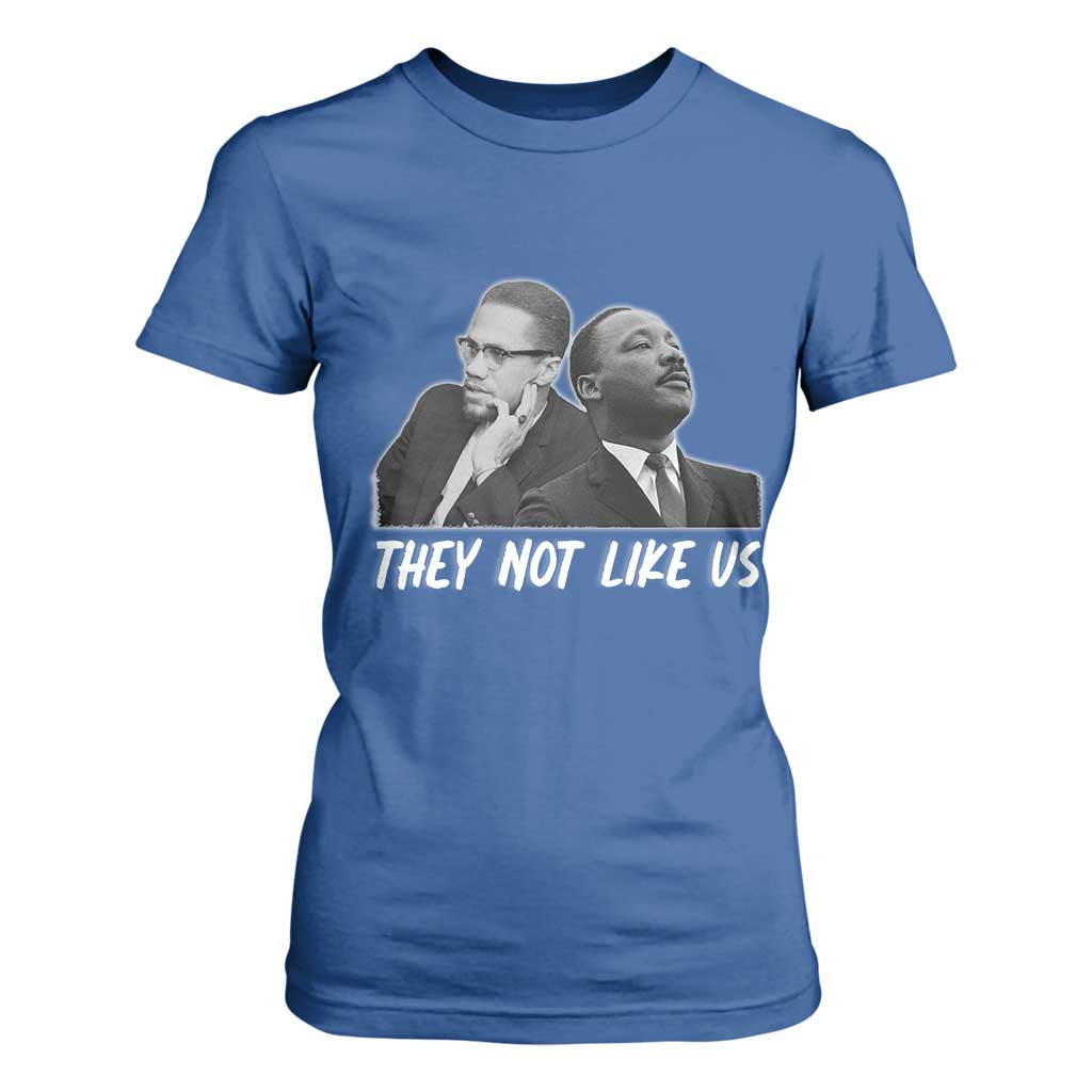 Malcolm X and MLK T Shirt For Women They Not Like Us - African Pride