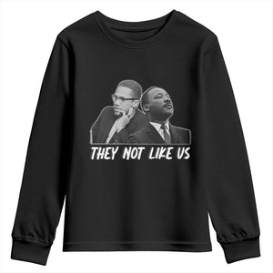 Malcolm X and MLK Youth Sweatshirt They Not Like Us - African Pride