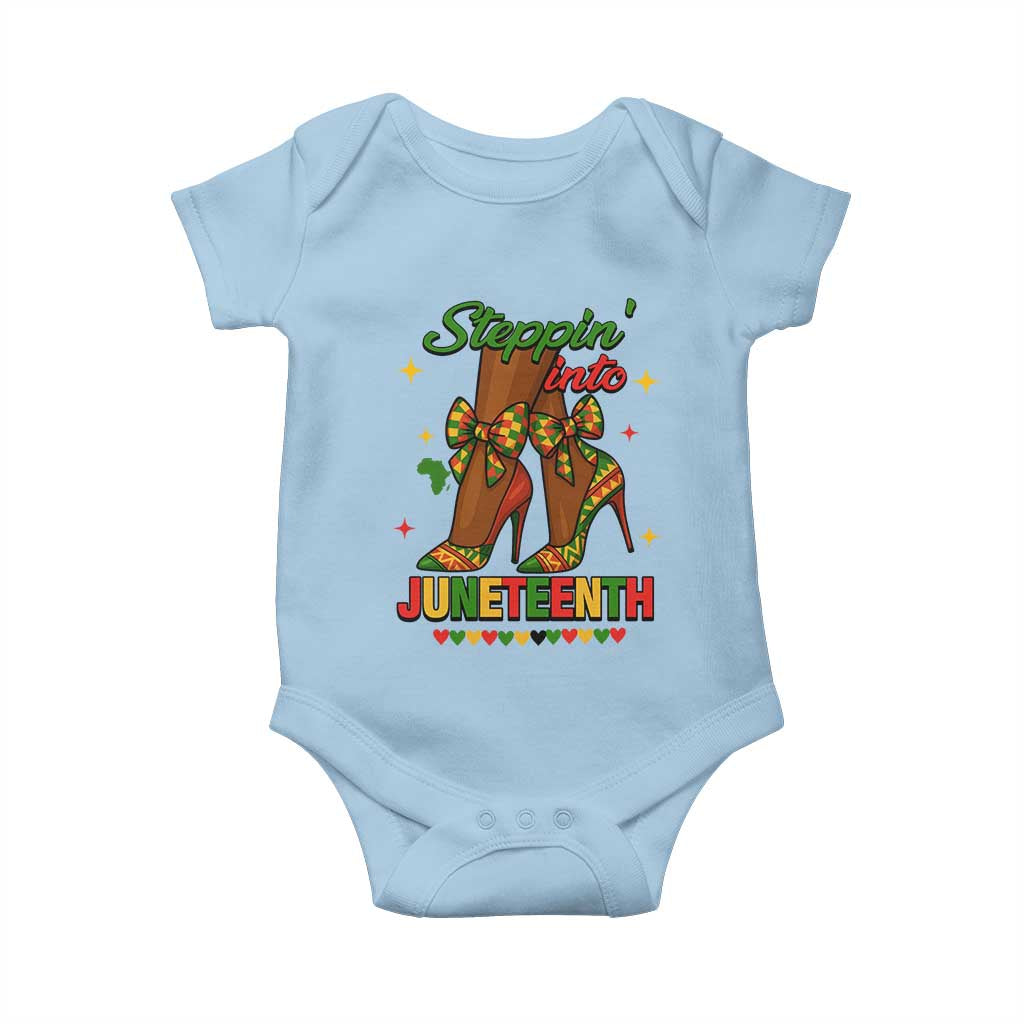 Stepping Into Juneteenth Baby Onesie Afro Diva High with African Pride - African Pride