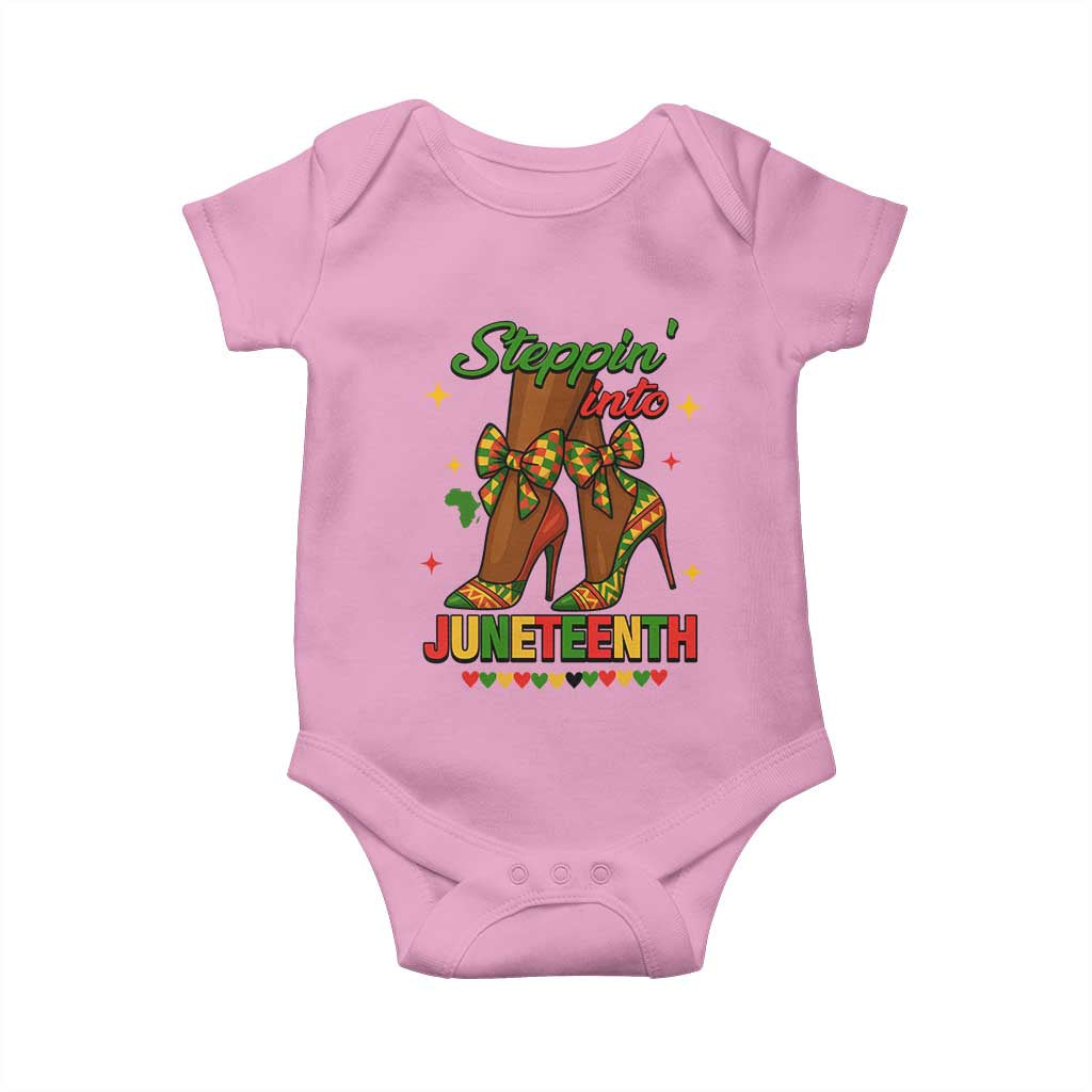 Stepping Into Juneteenth Baby Onesie Afro Diva High with African Pride - African Pride