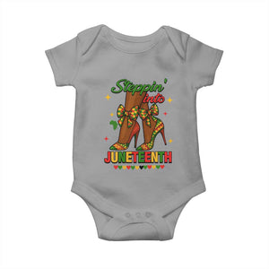 Stepping Into Juneteenth Baby Onesie Afro Diva High with African Pride - African Pride