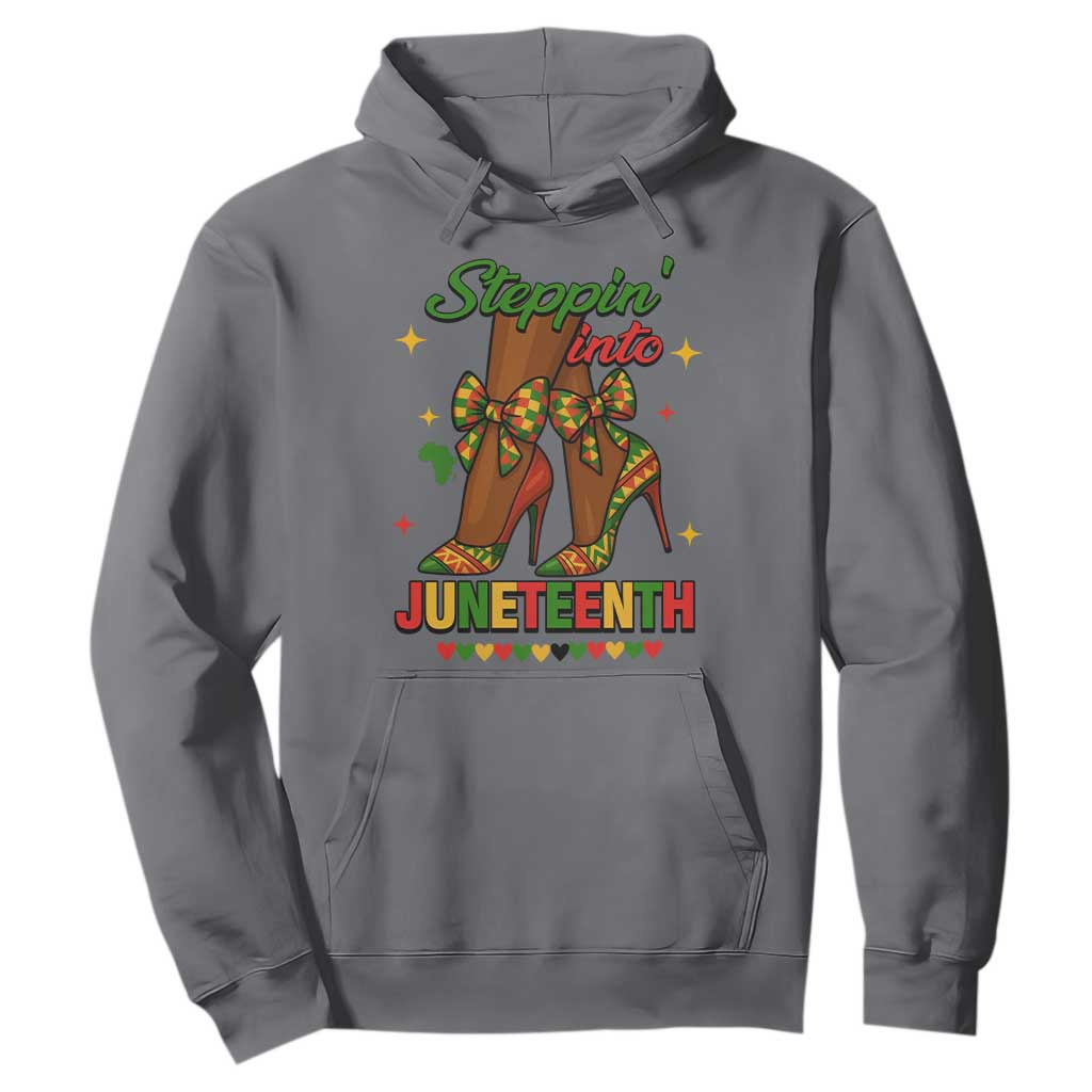 Stepping Into Juneteenth Hoodie Afro Diva High with African Pride - African Pride