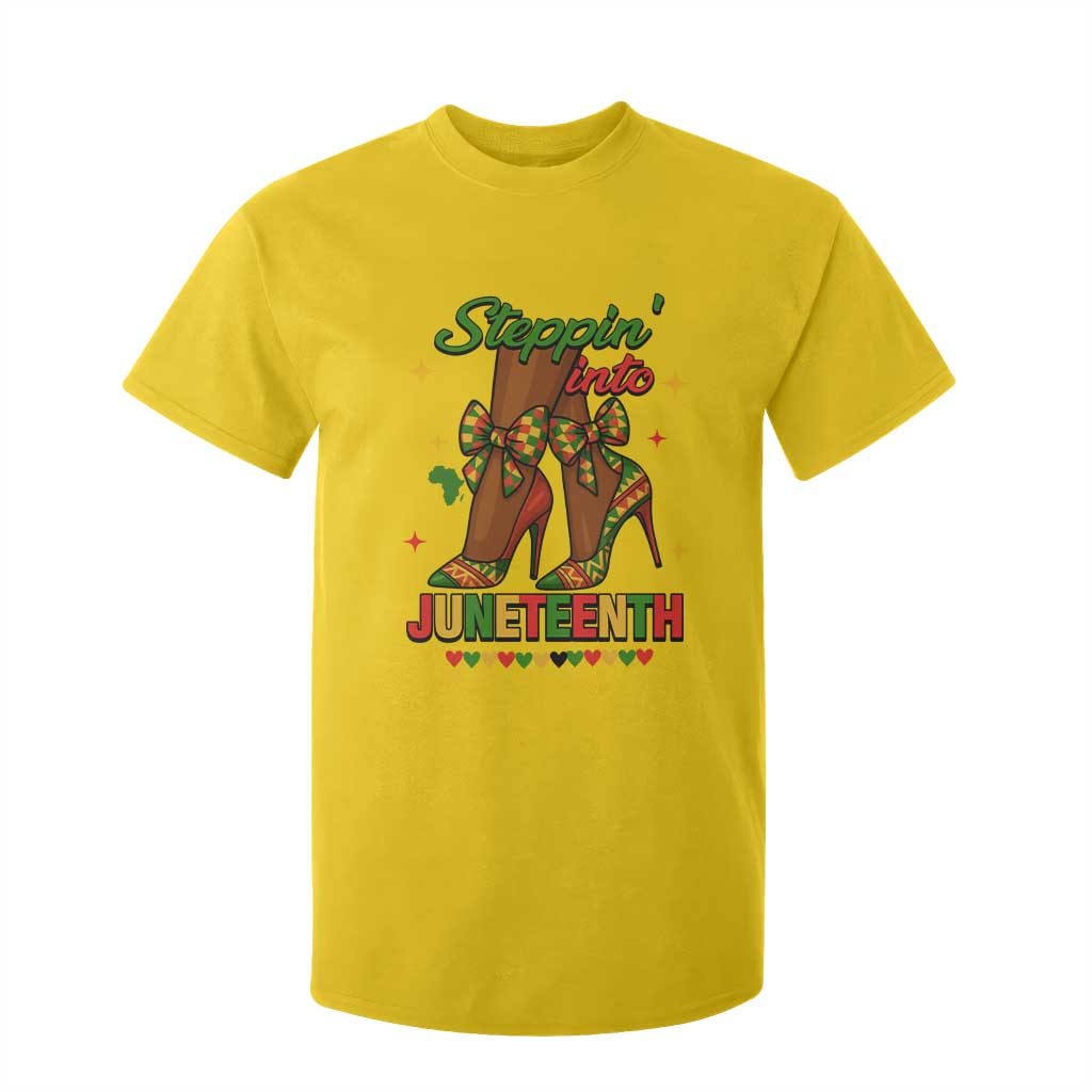 Stepping Into Juneteenth T Shirt For Kid Afro Diva High with African Pride - African Pride