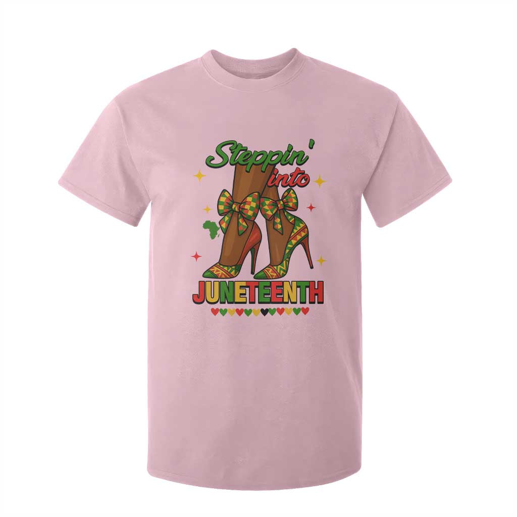 Stepping Into Juneteenth T Shirt For Kid Afro Diva High with African Pride - African Pride