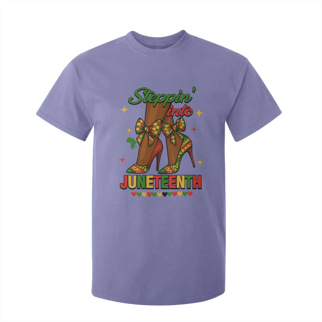 Stepping Into Juneteenth T Shirt For Kid Afro Diva High with African Pride - African Pride