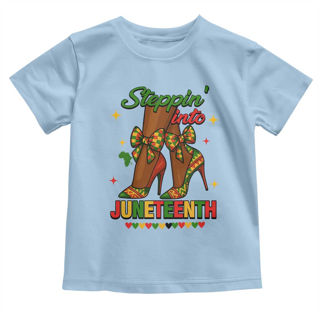 Stepping Into Juneteenth Toddler T Shirt Afro Diva High with African Pride - African Pride