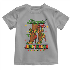 Stepping Into Juneteenth Toddler T Shirt Afro Diva High with African Pride - African Pride