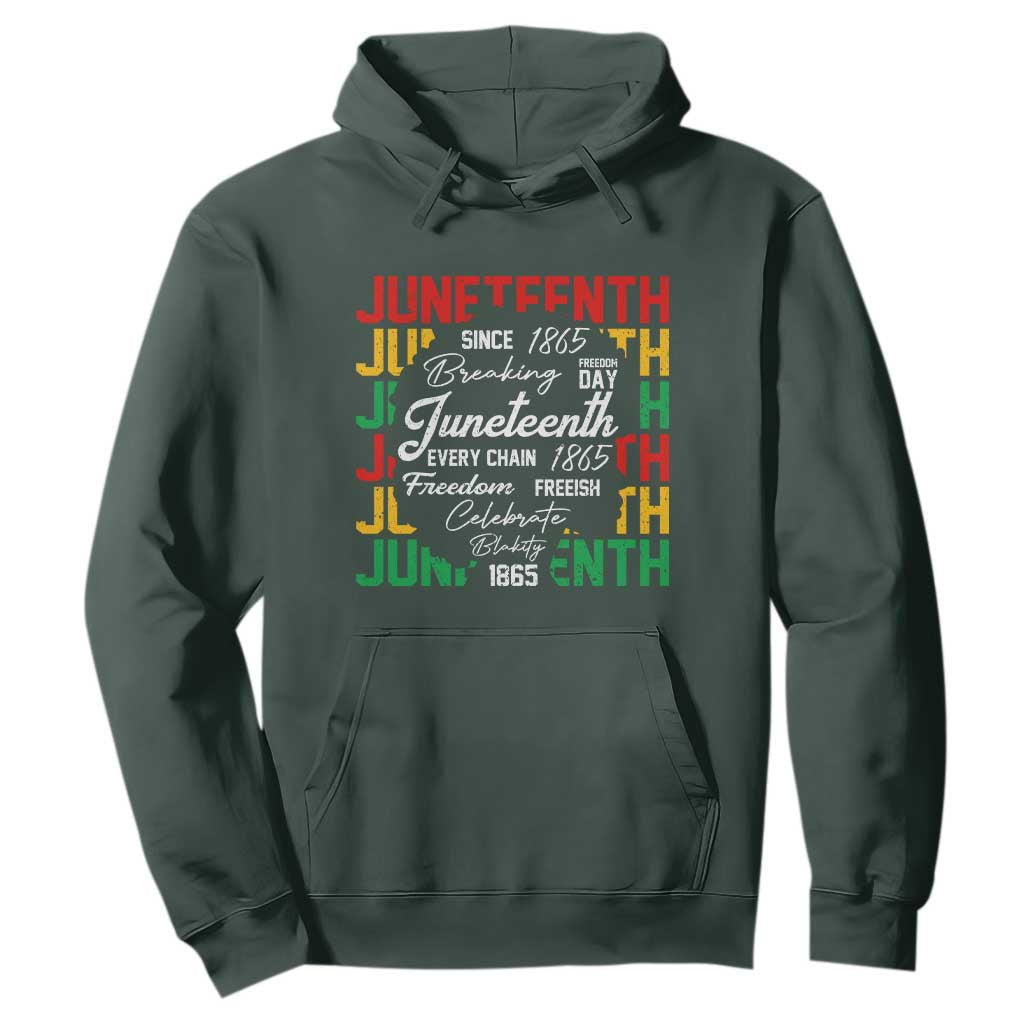 Juneteenth 1865 Hoodie Celebrate Black Freedom Breaking Every Chain - African Pride