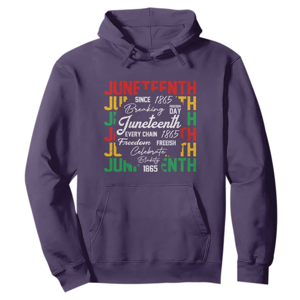 Juneteenth 1865 Hoodie Celebrate Black Freedom Breaking Every Chain - African Pride