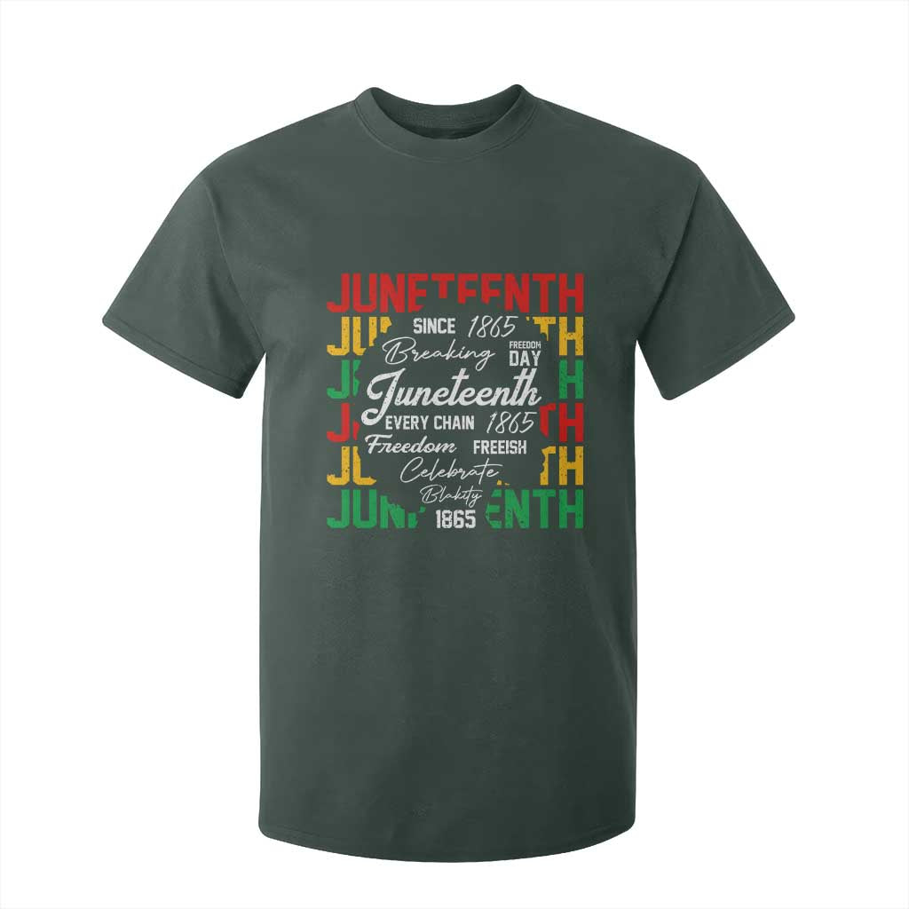 Juneteenth 1865 T Shirt For Kid Celebrate Black Freedom Breaking Every Chain - African Pride