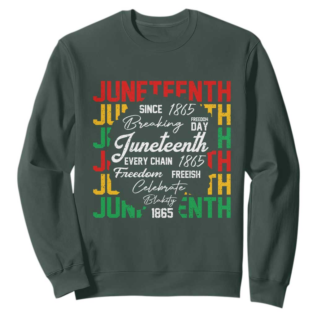 Juneteenth 1865 Sweatshirt Celebrate Black Freedom Breaking Every Chain - African Pride