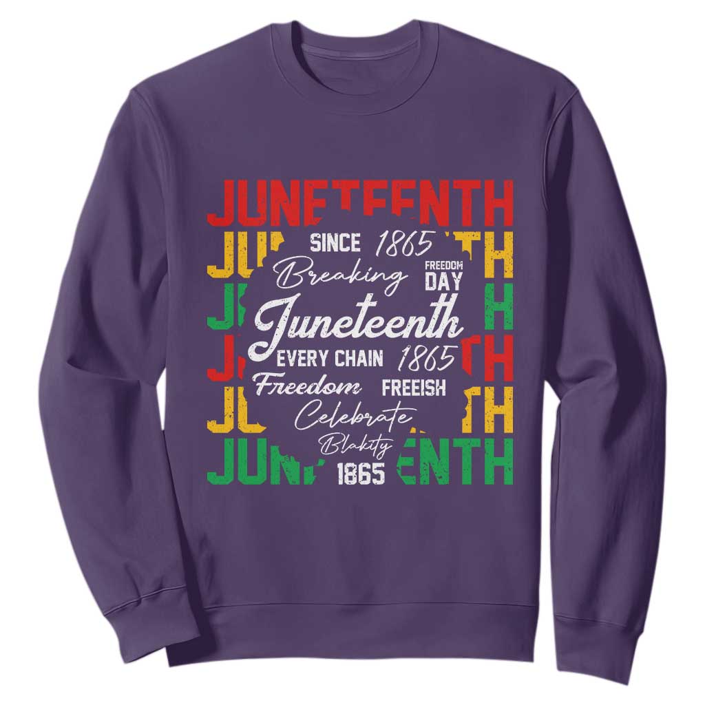 Juneteenth 1865 Sweatshirt Celebrate Black Freedom Breaking Every Chain - African Pride