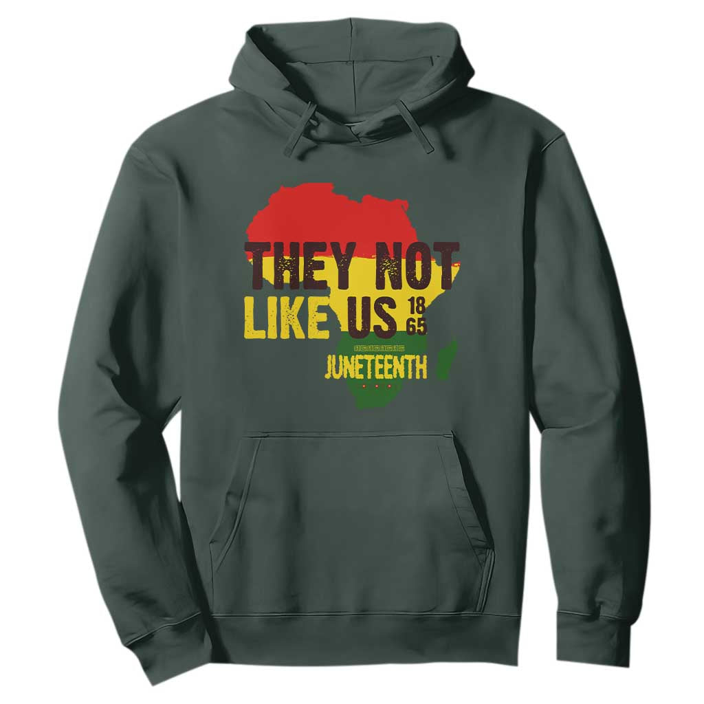 They Not Like Us Juneteenth 1865 Hoodie Afrocentric Africa Map Black Pride - African Pride