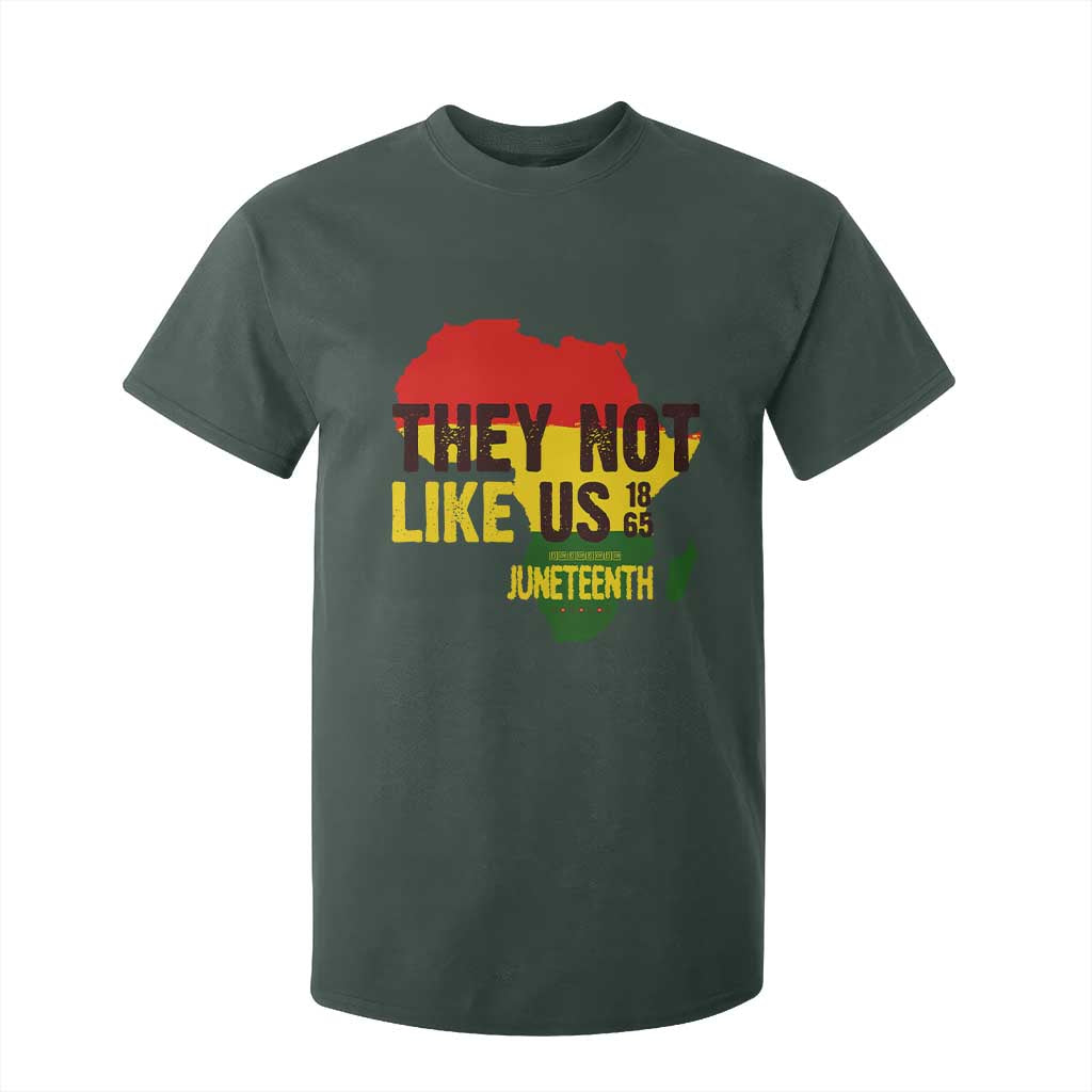 They Not Like Us Juneteenth 1865 T Shirt For Kid Afrocentric Africa Map Black Pride - African Pride