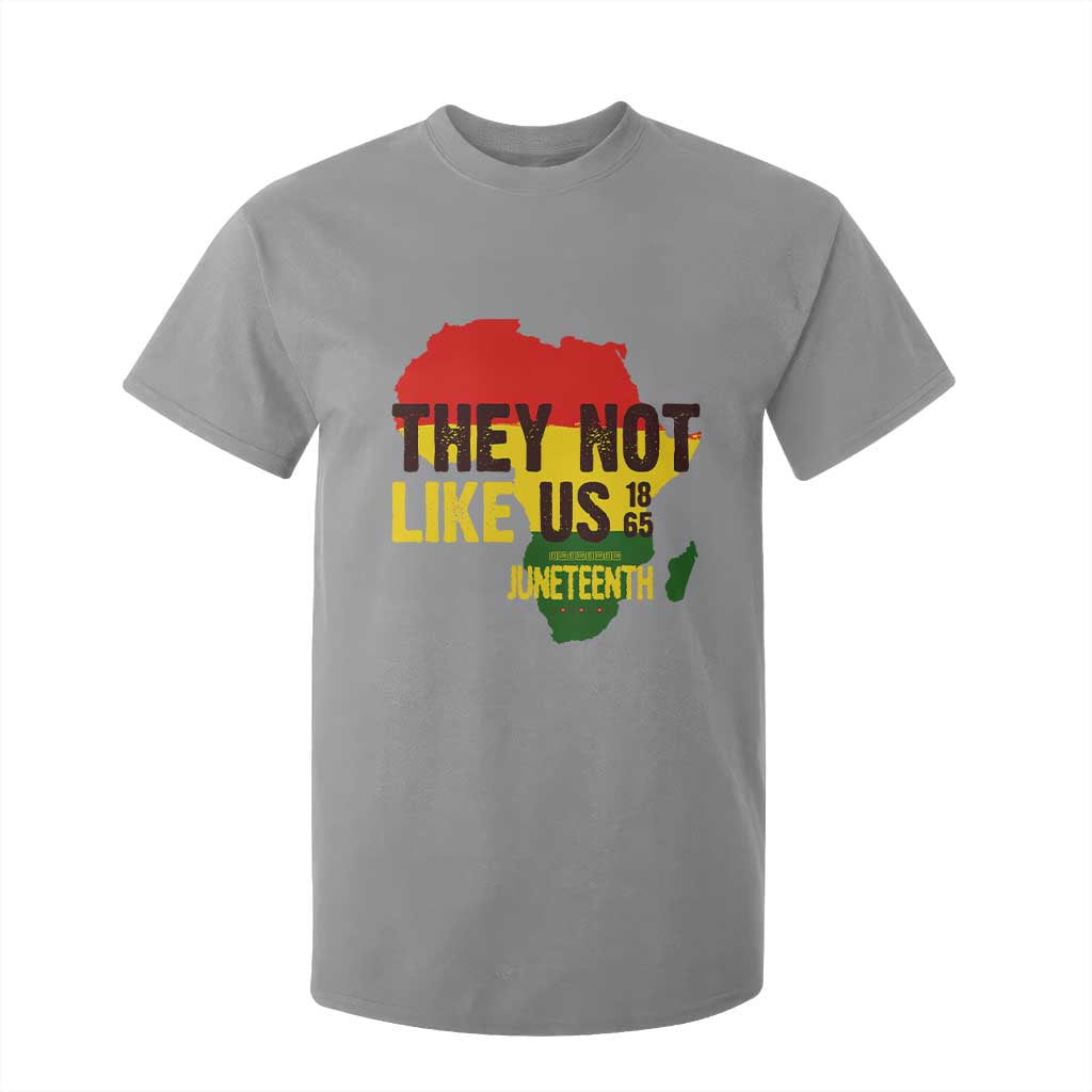 They Not Like Us Juneteenth 1865 T Shirt For Kid Afrocentric Africa Map Black Pride - African Pride