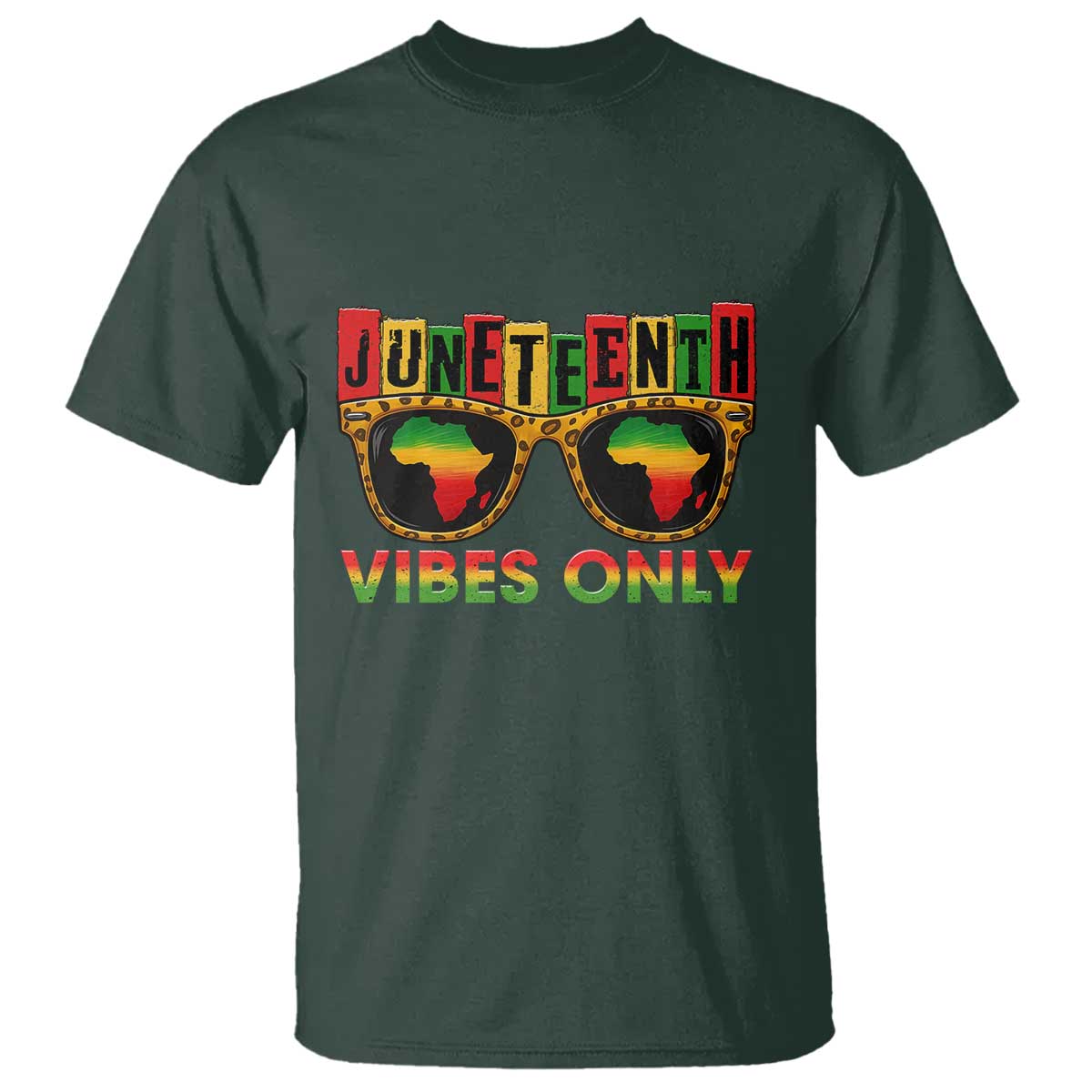 Juneteenth Vibes Only T Shirt Afro Pride Sunglasses Black History Celebration - African Pride