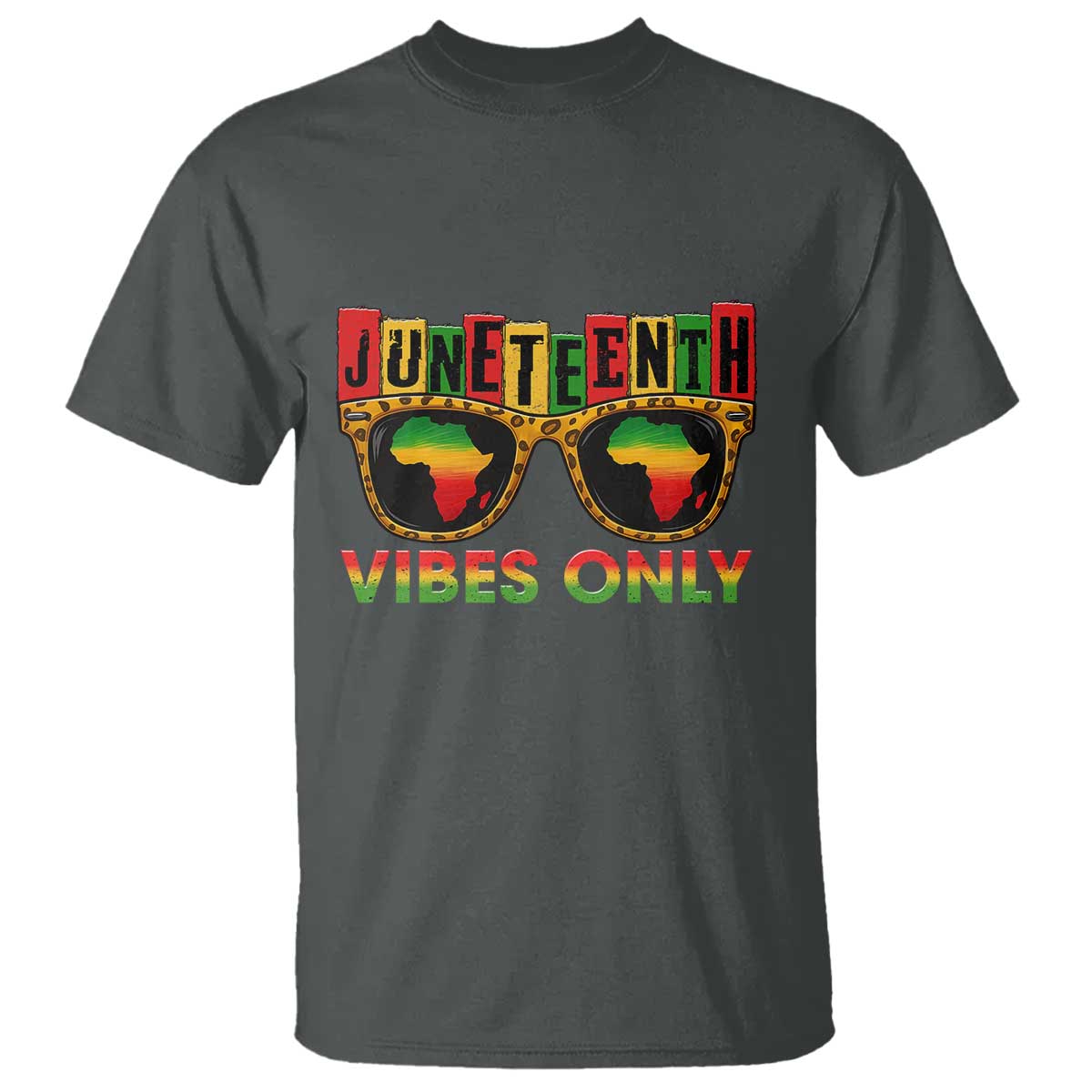 Juneteenth Vibes Only T Shirt Afro Pride Sunglasses Black History Celebration - African Pride