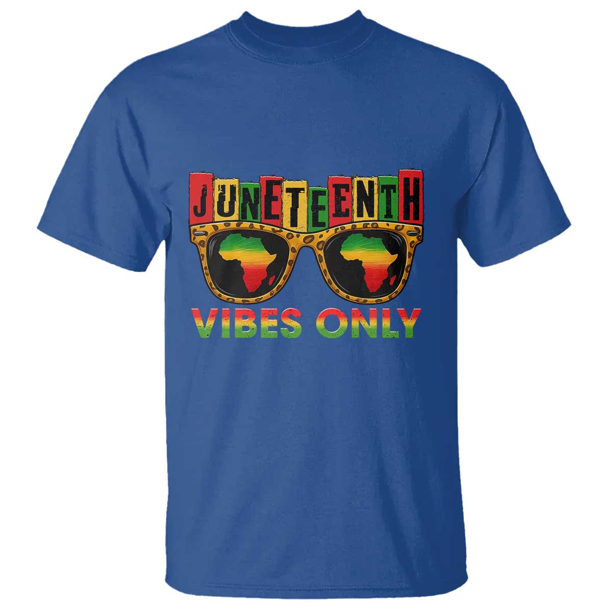 Juneteenth Vibes Only T Shirt Afro Pride Sunglasses Black History Celebration - African Pride