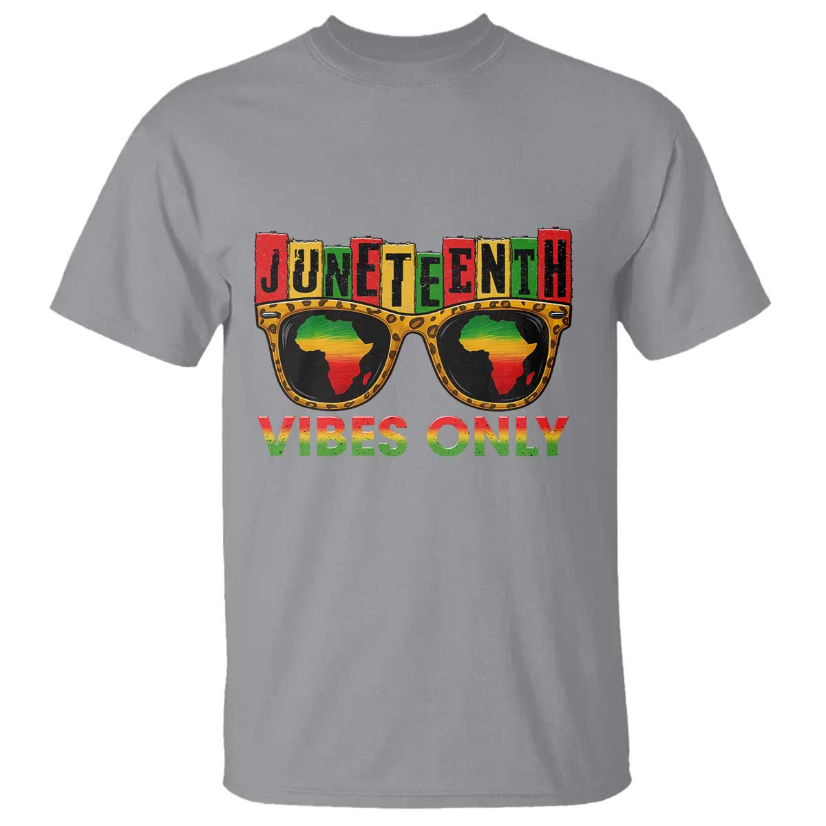Juneteenth Vibes Only T Shirt Afro Pride Sunglasses Black History Celebration - African Pride