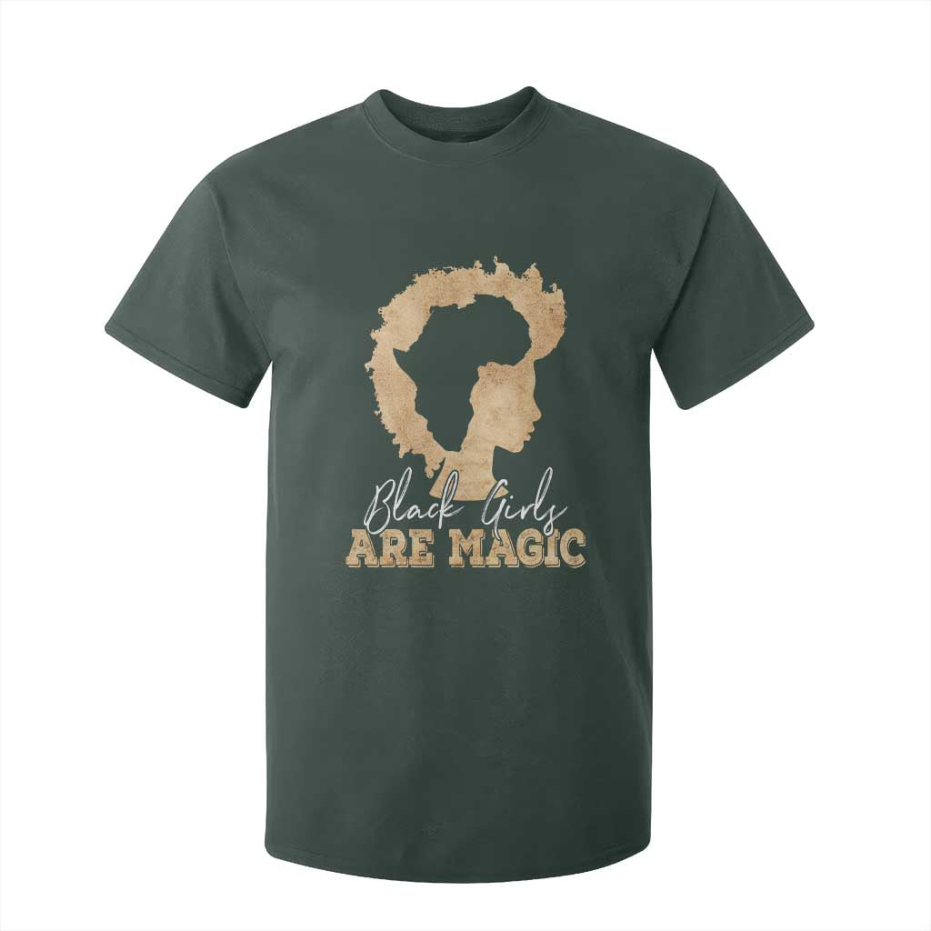 Black Girls Are Magic T Shirt For Kid Afro Melanin Pride