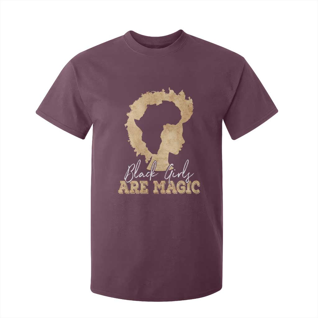 Black Girls Are Magic T Shirt For Kid Afro Melanin Pride