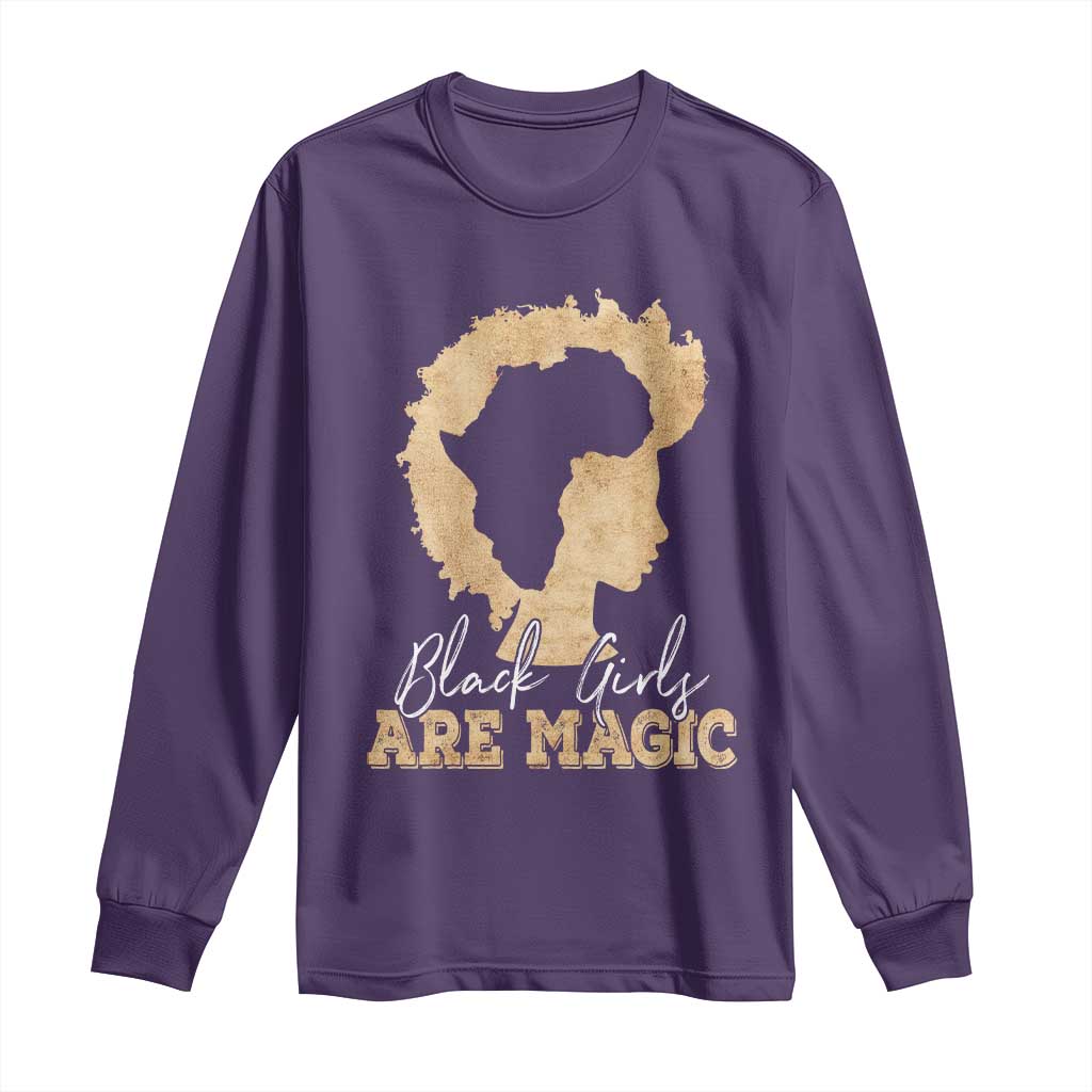 Black Girls Are Magic Long Sleeve Shirt Afro Melanin Pride