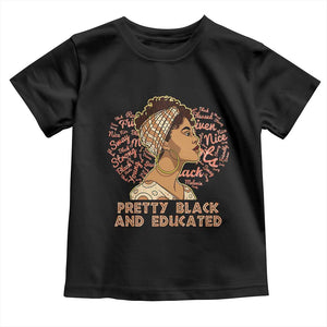 Afro Melanin Woman Baby Shirt Pretty Black And Educated African American Pride
