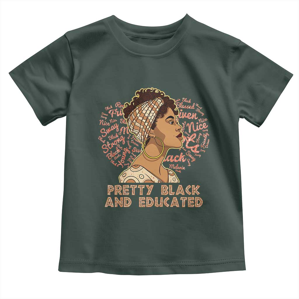 Afro Melanin Woman Baby Shirt Pretty Black And Educated African American Pride