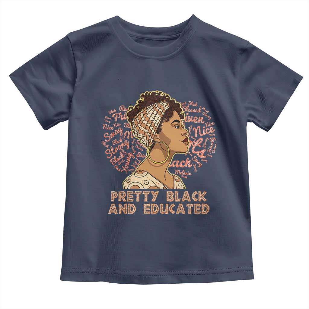 Afro Melanin Woman Baby Shirt Pretty Black And Educated African American Pride