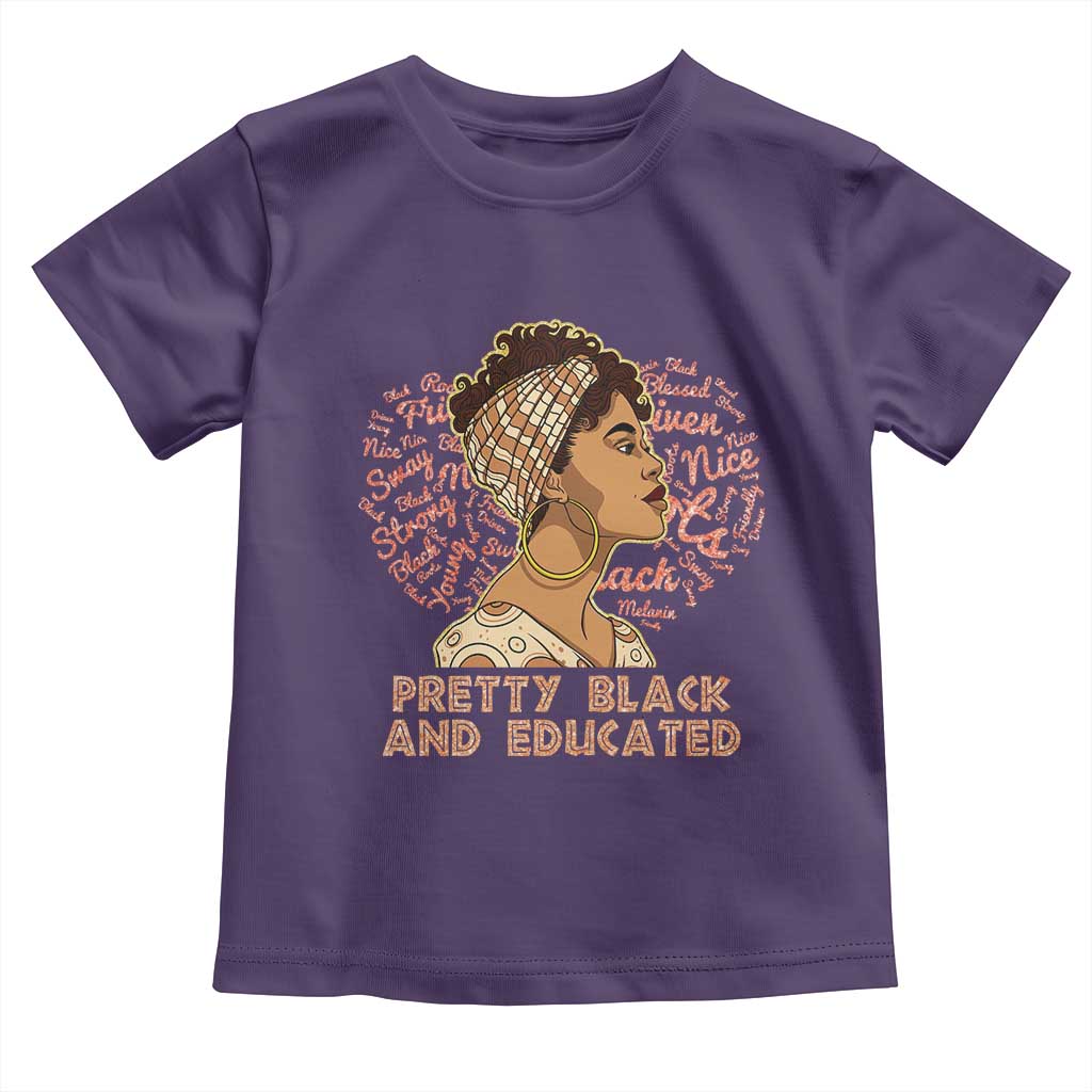 Afro Melanin Woman Baby Shirt Pretty Black And Educated African American Pride