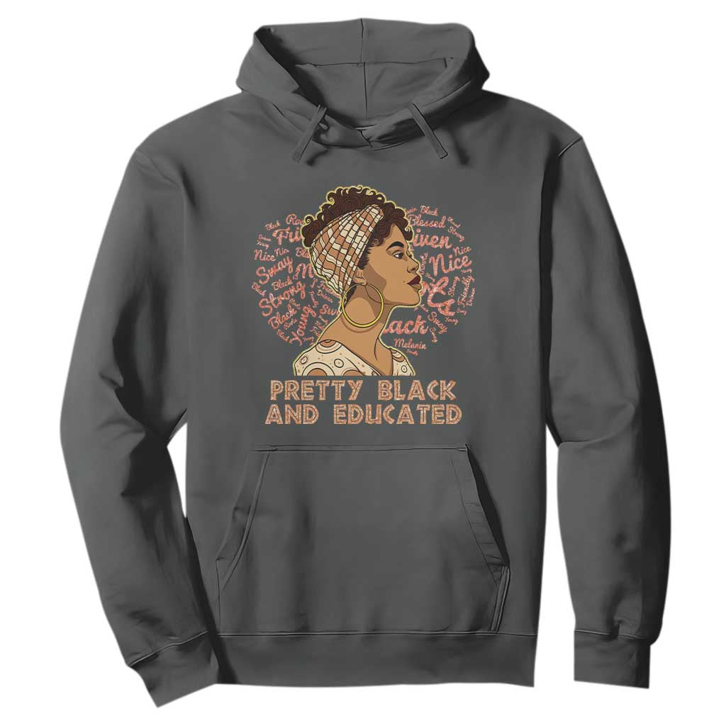 Afro Melanin Woman Hoodie Pretty Black And Educated African American Pride
