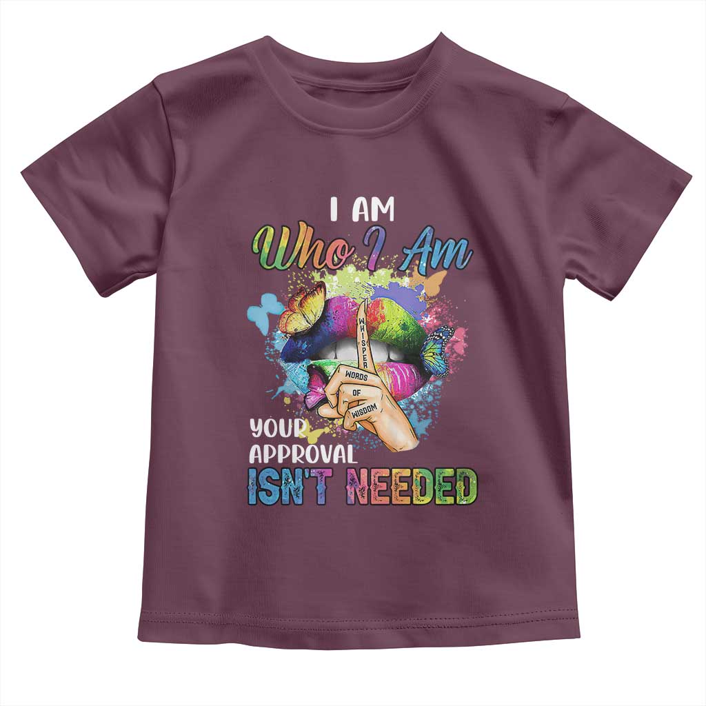 Black Queen Baby Shirt I Am Who I Am Your Approval Isn't Needed Colorful Butterflies