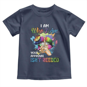Black Queen Baby Shirt I Am Who I Am Your Approval Isn't Needed Colorful Butterflies