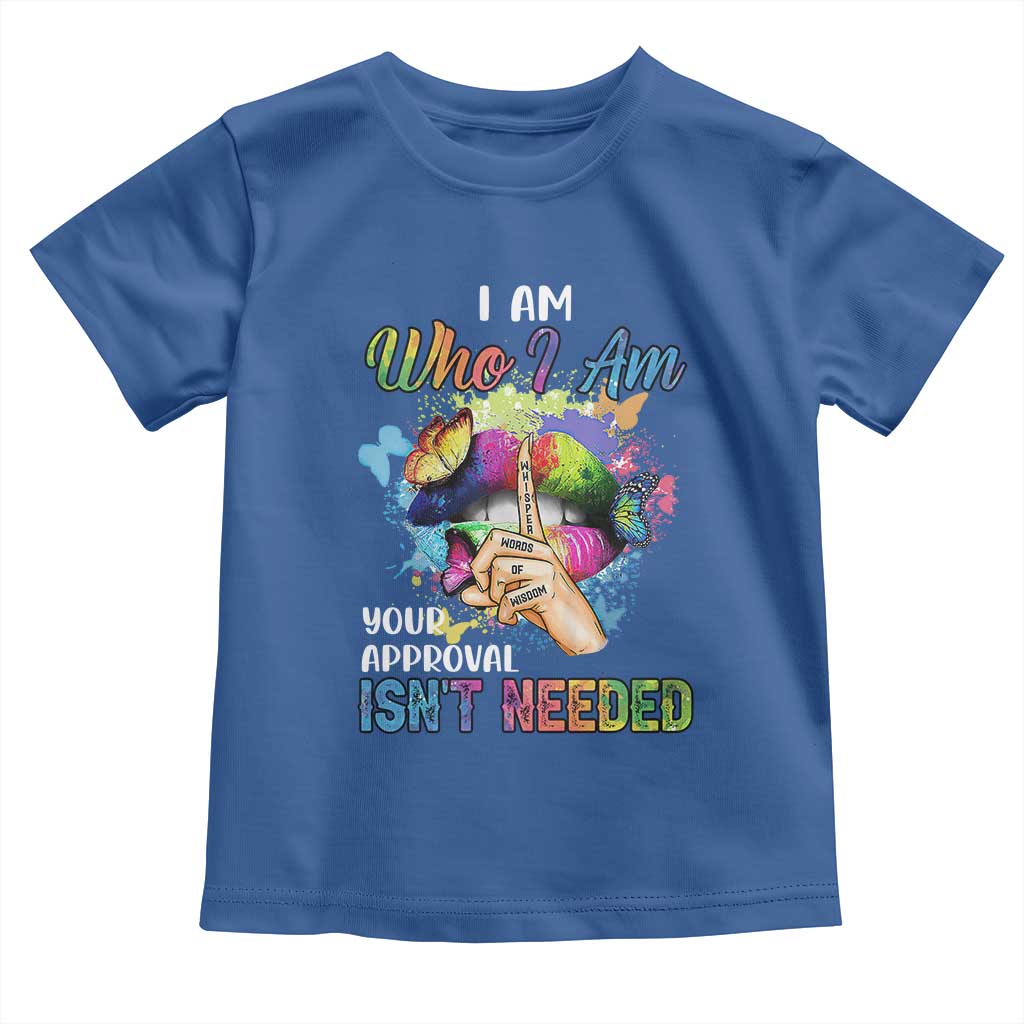 Black Queen Baby Shirt I Am Who I Am Your Approval Isn't Needed Colorful Butterflies