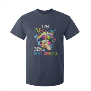 Black Queen T Shirt For Kid I Am Who I Am Your Approval Isn't Needed Colorful Butterflies