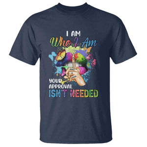 Black Queen T Shirt I Am Who I Am Your Approval Isn't Needed Colorful Butterflies