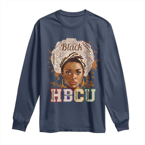 Black Educated HBCU Long Sleeve Shirt Headstrong Blessed Confident Undaunted