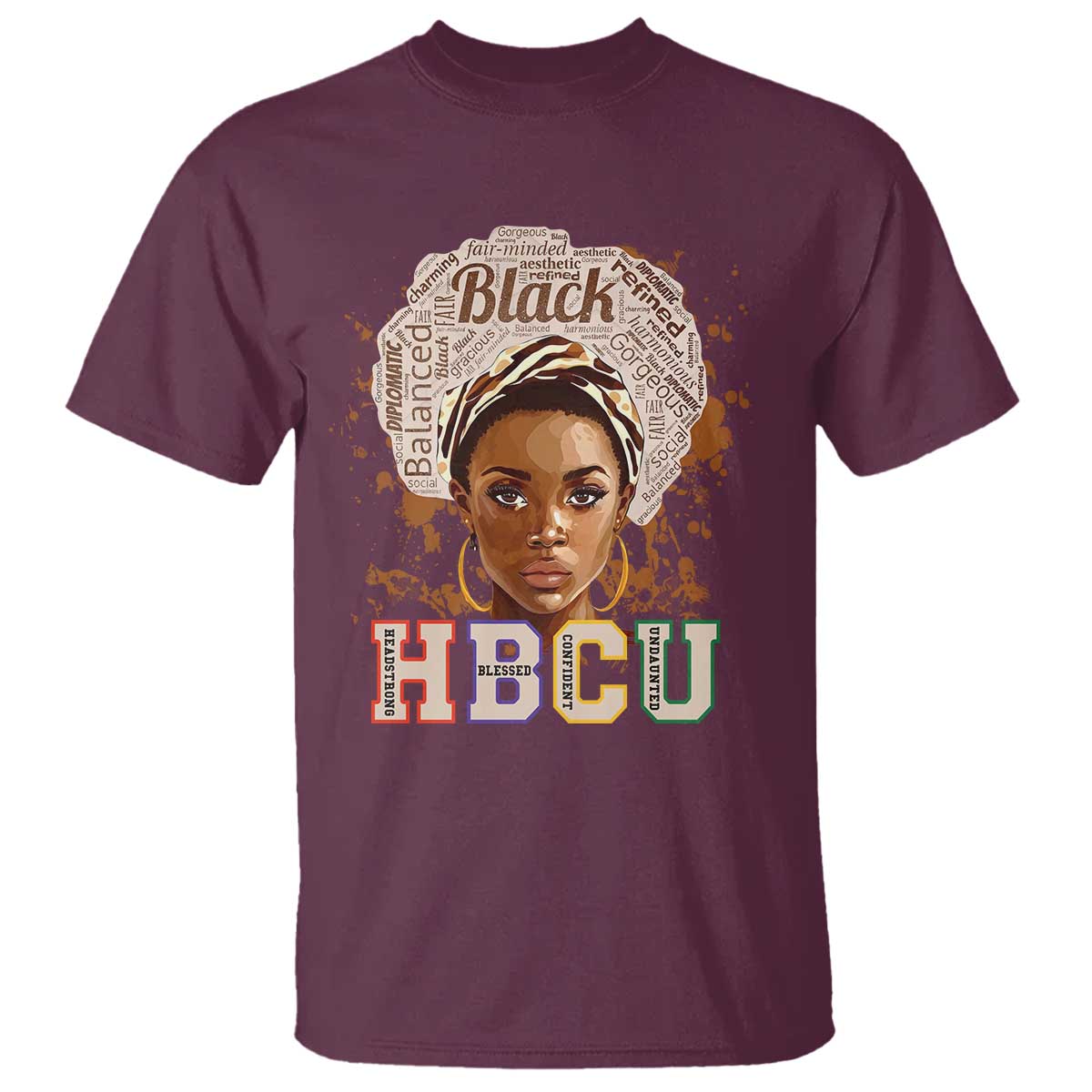 Black Educated HBCU T Shirt Headstrong Blessed Confident Undaunted