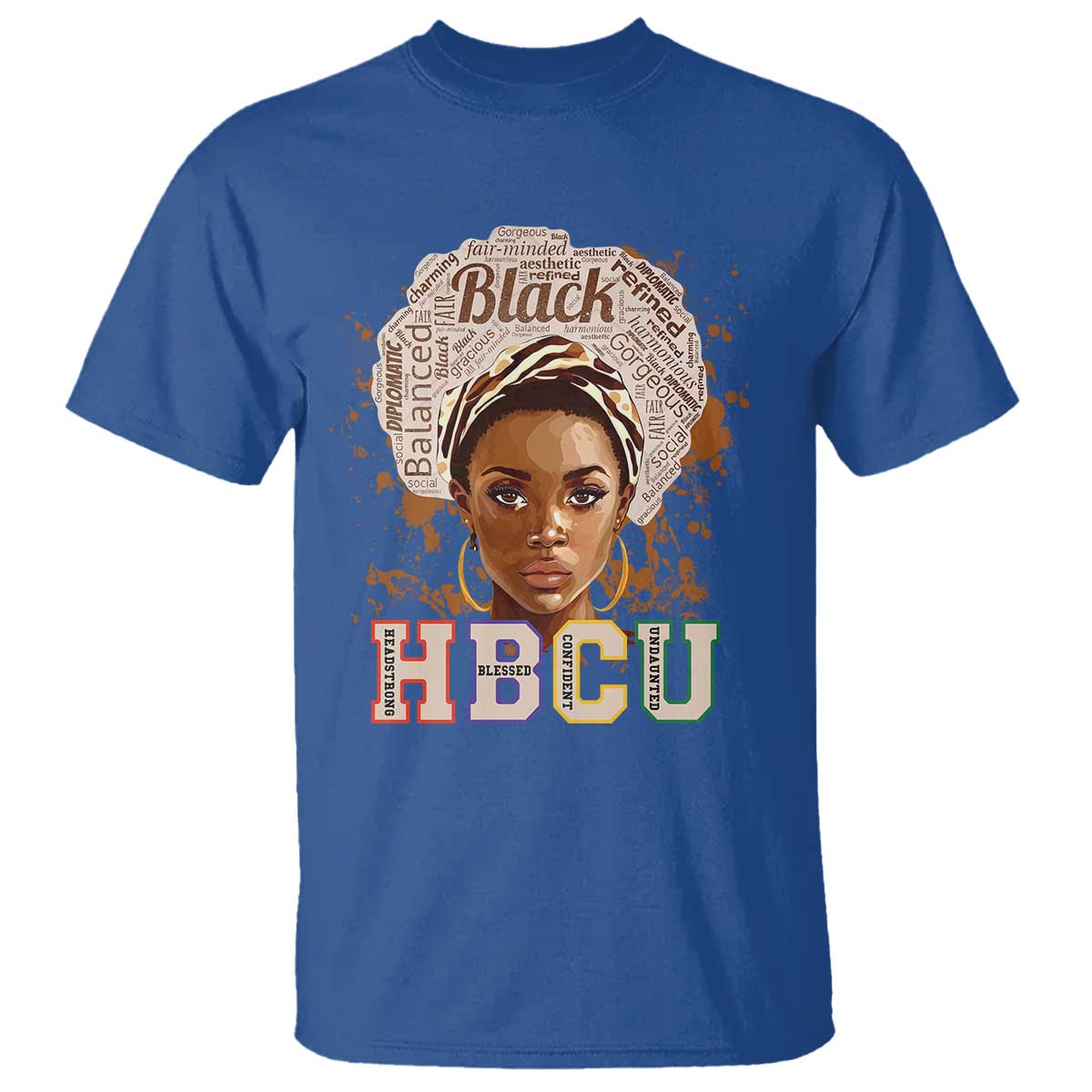 Black Educated HBCU T Shirt Headstrong Blessed Confident Undaunted